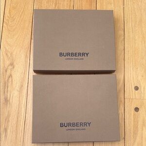 2 Burberry Gift Boxes 13.25”x2”x10.5”